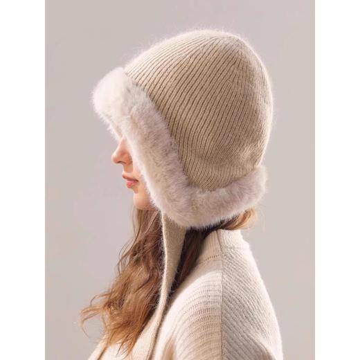 【兔毛绒针织护耳帽】冬季骑行帽加绒防风抗寒保暖毛线帽冷帽韩版 商品图4