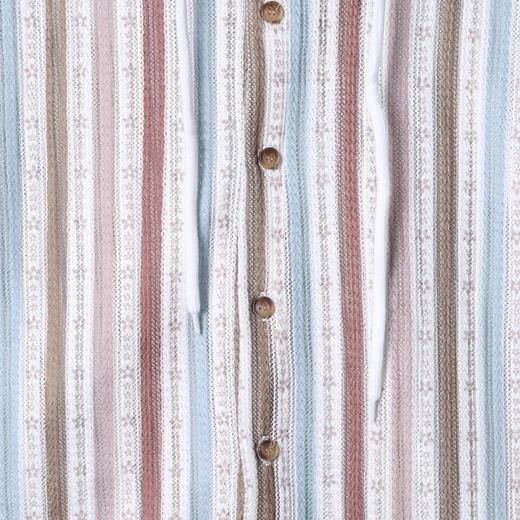 2791SDSA男士秋冬新款痞帅男装韩版简约彩色竖纹连帽衬衫百搭休闲衬衣 商品图3