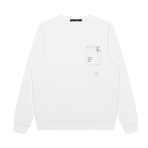 GXG男装【100%棉】春季时尚口袋绣线宽松舒适男式休闲长袖卫衣K&C 商品图2