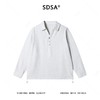 61079SDSA男士秋冬新款痞帅男装简约纯色半纽扣翻领设计长袖T恤百搭潮 商品缩略图1