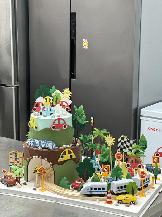 火车钻山洞汽车蛋糕【8寸模型➕6英寸可食用蛋糕】 商品图4