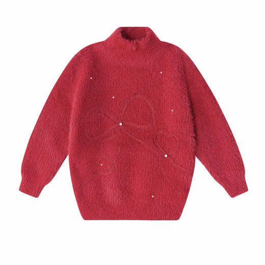 笛莎Deesha  女童毛衫2025年冬季新款小童女孩儿童洋气喜庆舒适新年毛衣 商品图4