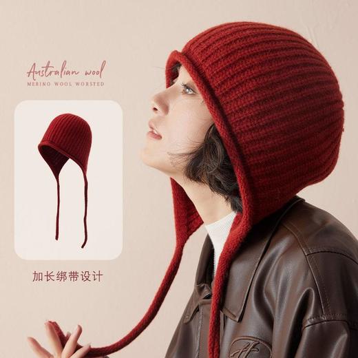 【挪威巴拉克拉法帽】 百分百美利奴羊毛巴拉克拉法帽护耳包头帽针织帽女帽子 商品图1