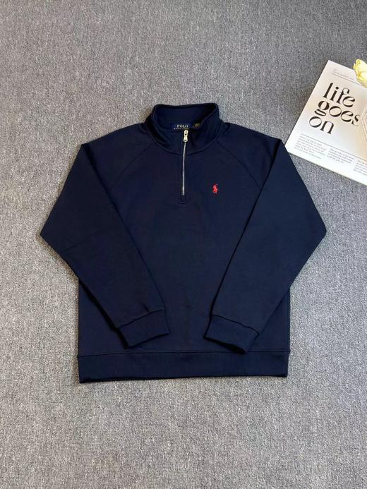 F011629秋冬通勤老钱风套头衫半拉链立领卫衣长袖 商品图2