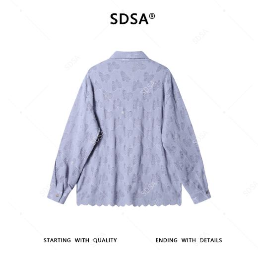 SDSA男士秋冬新款痞帅男装时尚百搭满印蝴蝶提花翻领长袖衬衫百搭 商品图5