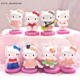 装饰摆件套装 Kitty猫8件套 摆件凯蒂猫网红KT猫装饰摆件 HELLOKITTY小摆件