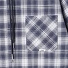 12702SDSA男士秋冬新款痞帅男装潮牌撞色格纹拼接连帽按扣长袖衬衫百搭 商品缩略图4