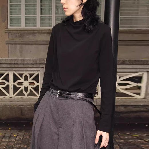 裁缝学苑AS629交叉烟囱领正肩长袖T恤纸样女装修身上衣女半高领样板 商品图1