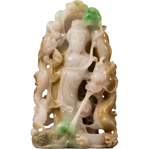清	翡翠乘龙观音摆件 商品图5
