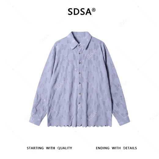 SDSA男士秋冬新款痞帅男装时尚百搭满印蝴蝶提花翻领长袖衬衫百搭 商品图1