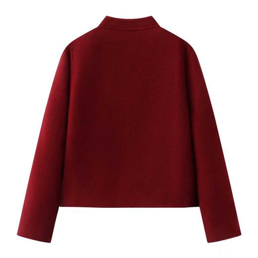 【来点不一样的】可意会不可言传～国风双面羊毛大衣！女款2026秋冬新款短款宽松休闲复古小个子毛呢外套！ 商品图4