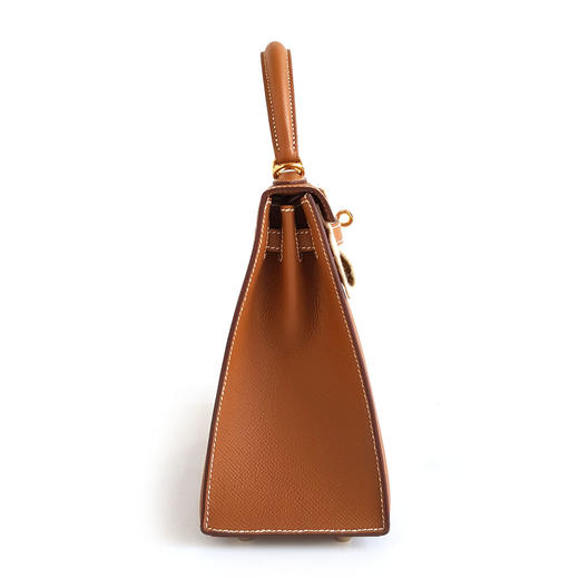 【全新】Hermes爱马仕Kelly系列H038416CC37金棕金扣Epsom皮Kelly 25手提单肩包女士 160126JJ25 商品图5