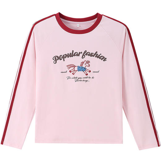 女童圆领长袖针织衫春季新款安奈儿童装EG611722 商品图6