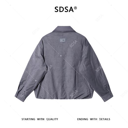 12757SDSA男士秋冬新款痞帅男装老钱风简约纯色肌理感翻领夹克外套百搭 商品图5