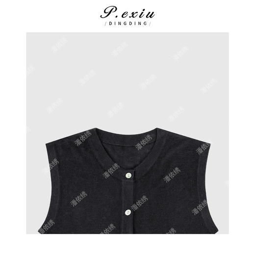 04-1潘依绣丁丁宠粉韩系简约排扣针织开衫Q30874 商品图2