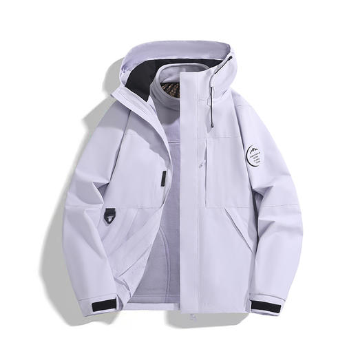 男女同款三合一冲锋衣外套 两种厚度可选 三合一款 单件款 4S0004 商品图0