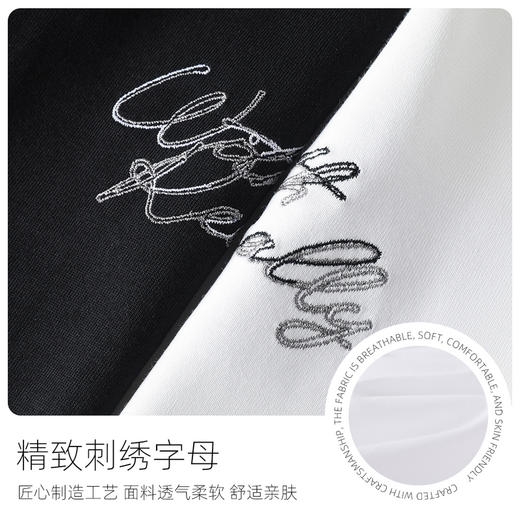 GXG男装【100%棉】春季简约刺绣字母圆领休闲男式长袖T恤K&C 商品图6