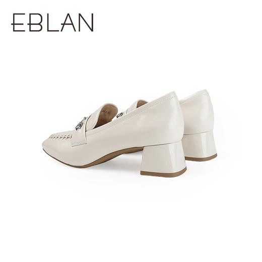 【上新】伊伴2026春季贵气羊油皮编织设计一脚蹬乐福鞋B26170202 商品图3