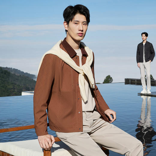 【复古巴恩特】柒牌男士满印工装茄克衫休闲柔软舒适男装外套130K70620 商品图1