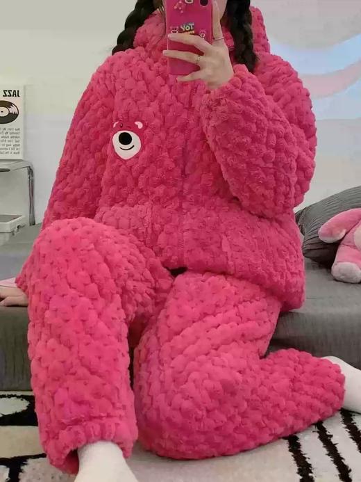 【YW】无忧购“清仓福利”秋冬季三层加厚珊瑚绒夹棉卡通可爱女士睡衣套装（截单后3-5天发货) 商品图9