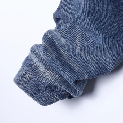 06106SDSA男士秋冬新款痞帅男装时尚磨白短款翻领牛仔夹克外套百搭时尚 商品图4