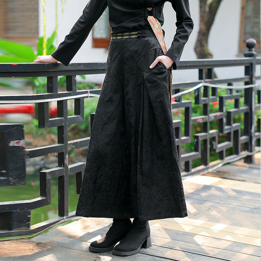 【2026春节款-现货】墨昙初绽民族风阔腿裤  商品图2