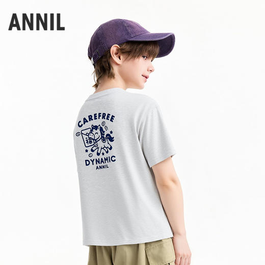 女童圆领短袖针织衫夏季新款安奈儿童装EM621726 商品图1