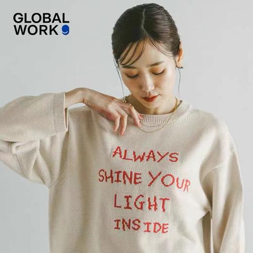 F011636针织衫2026春季新款ins风字母圆领宽松毛衣 商品图5