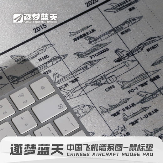 【中国飞机谱系图鼠标垫】80cm*40cm飞机谱系鼠标垫ZM 商品图1
