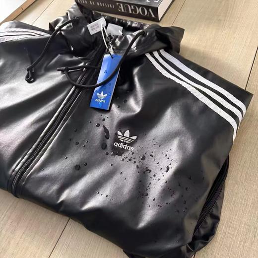 F011608刺绣logo时尚复古皮衣运动夹克连帽外套夹克 商品图5