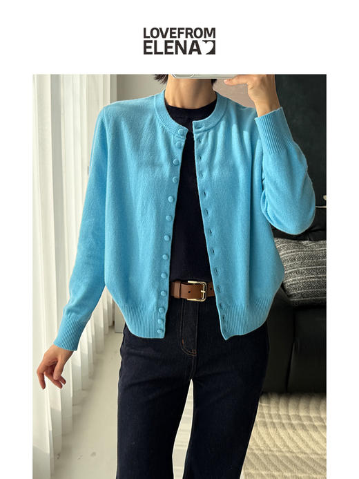 100%羊毛 假两件圆领针织衫 商品图6