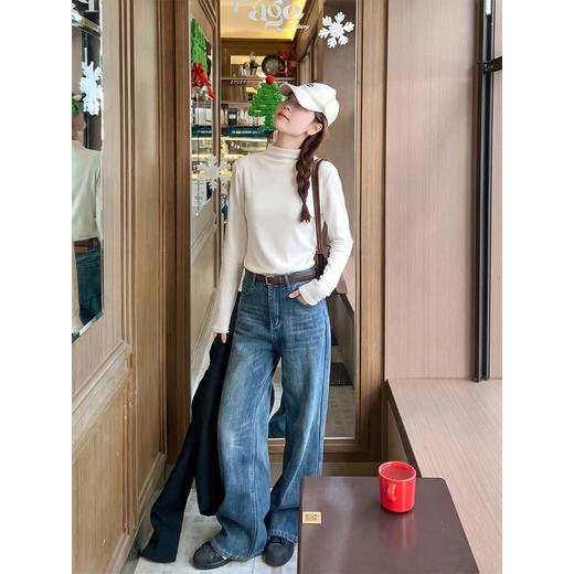 【110元任选2件】现货！韩系半高领修身打底T恤上衣 商品图2