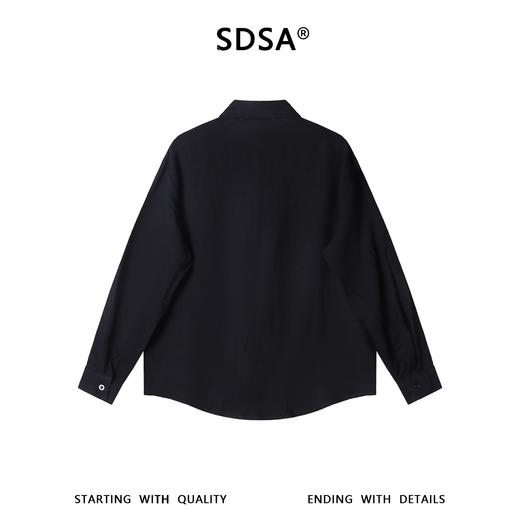 SDSA男士秋冬新款痞帅男装国潮重工彩色刺绣花卉翻领长袖衬衫百搭 商品图4