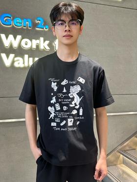 佐丹奴男装【猫和老鼠联名款】印花T恤衫01096278