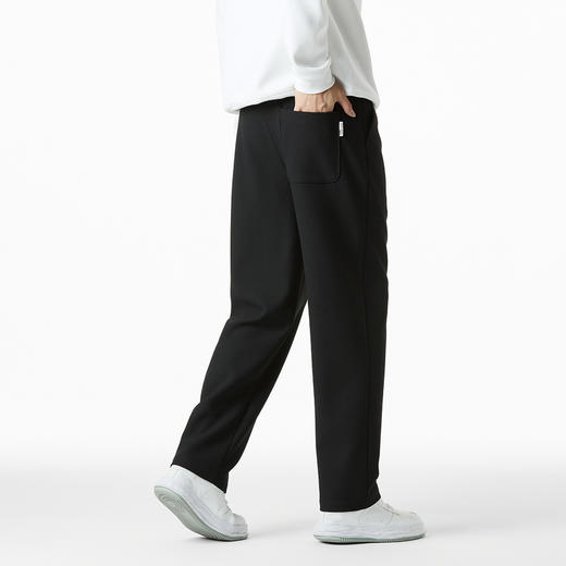 GXG男装【加厚防风】冬季松紧腰系绳运动风男式休闲直筒长裤K&C 商品图3