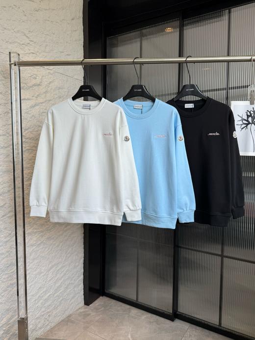 360克宽松版2026春季新款男女同款三色锦纶提花华夫格面料 加厚套头圆领卫衣！经典刺绣 商品图0