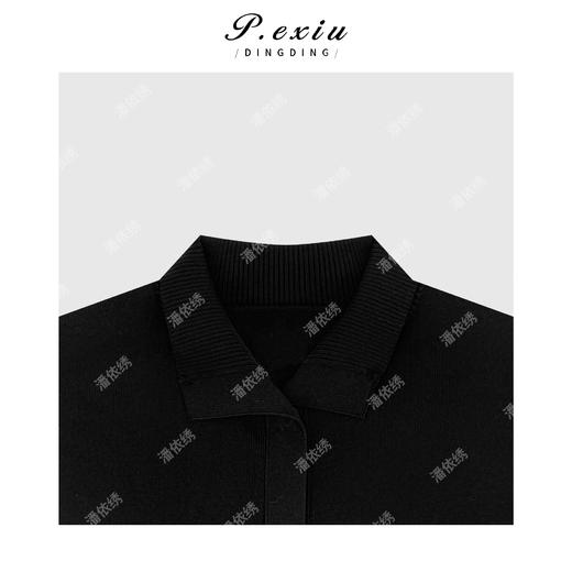 04-3潘依绣丁丁宠粉复古时髦拼接撞色半高领无袖针织马甲Q59481 商品图2