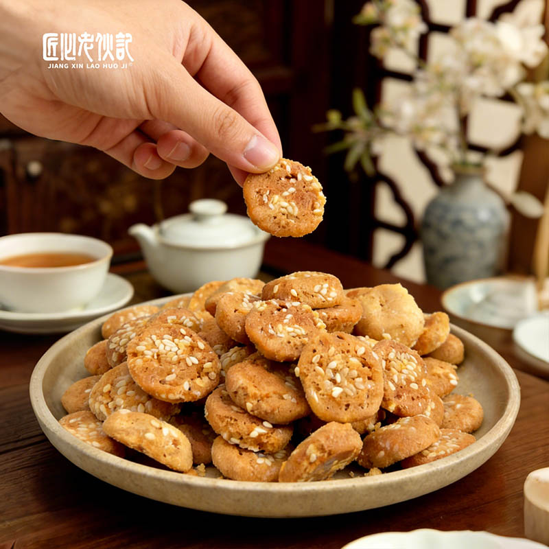 【非遗金钱酥248g袋装】非遗传统小吃小桃酥 川味椒麻咸香酥掉渣 手工制作日常解馋零食【四川特产】【非遗技艺】