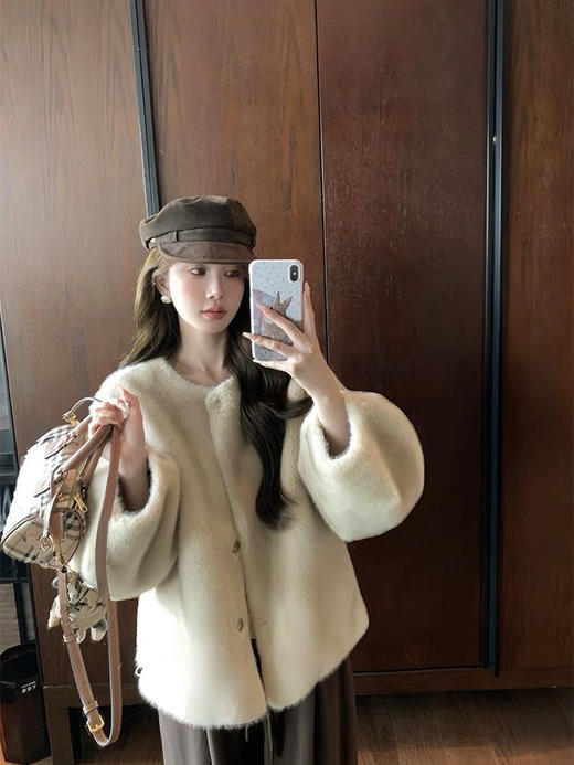 【3-7天发货】千金感欧貂绒外套，宽松版型不挑人，柔软细腻有厚度，超级显贵，大量真毛，不易掉毛，好打理 商品图2