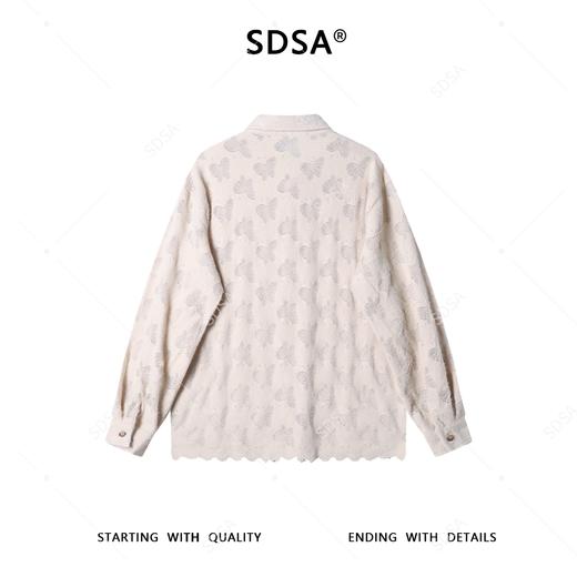 2909SDSA男士秋冬新款痞帅男装时尚百搭满印蝴蝶提花翻领长袖衬衫百搭 商品图5