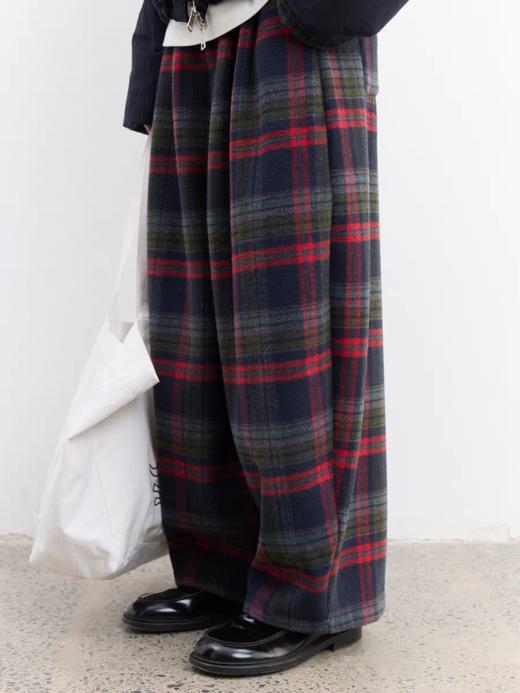 步履不停/5D43195C/顺毛格纹色织长裤加绒裤 商品图0