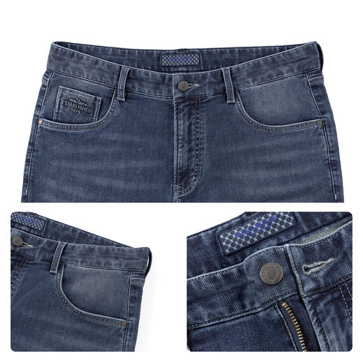 【肌理牛仔】柒牌男装2026春季新品耐磨中青年休闲九分锥型牛仔裤130H70840 商品图3