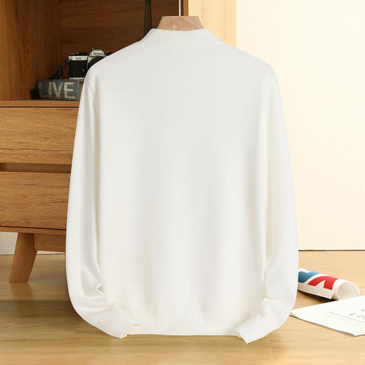 GXG男装【舒适百搭】冬季柔软亲肤时尚潮流男式圆领打底衫毛衣K&C 商品图1