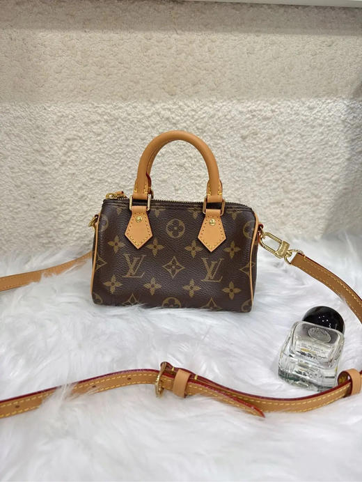 LV speedy nano 老花 斜挎包 商品图0