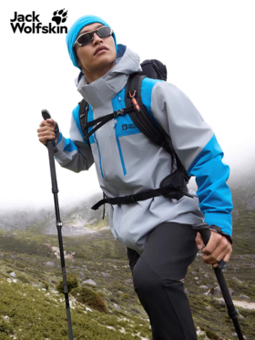 【春上新】【6折】6楼JACKWOLFSKIN狼爪JASPER男款户外防风防水冲锋衣A65684-1294吊牌价1999折后1199