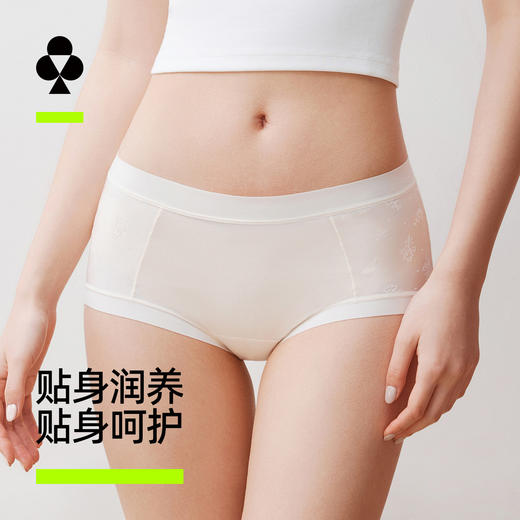 【新品上新】有棵树莫代尔抗菌全棉裆益生菌中腰女士三角内裤3条装-U3075 商品图0