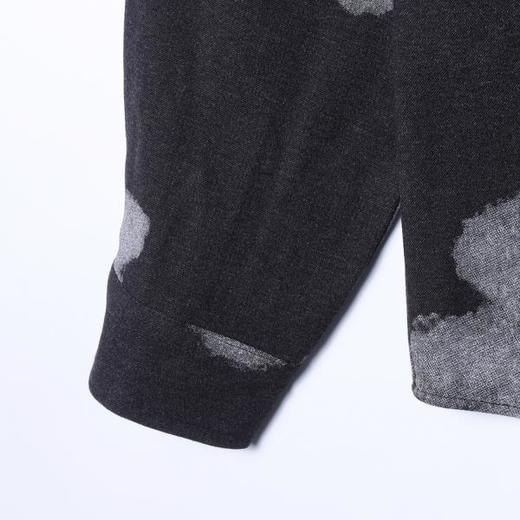 2741SDSA男士秋冬新款痞帅男装潮牌撞色花朵印花翻领领带衬衫百搭时尚 商品图4