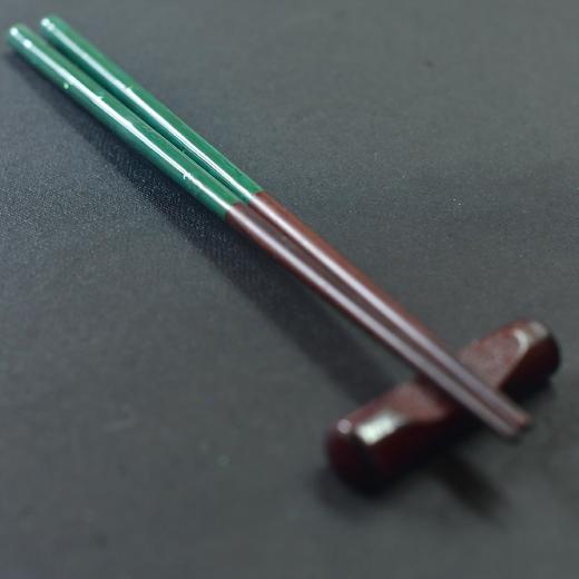 锦瑟  大红酸枝葱绿螺钿筷子 商品图1