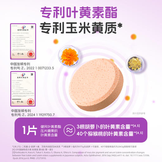 龙牡叶黄素酯压片糖果，儿童成人添加玉米黄质三色缤纷营养 儿童 成年人 老年人皆可 官方正品旗舰店 商品图4