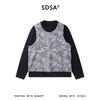 26004SDSA秋冬新款痞帅男装潮牌拼接迷彩设计假两件圆领长袖T恤百搭 商品缩略图1